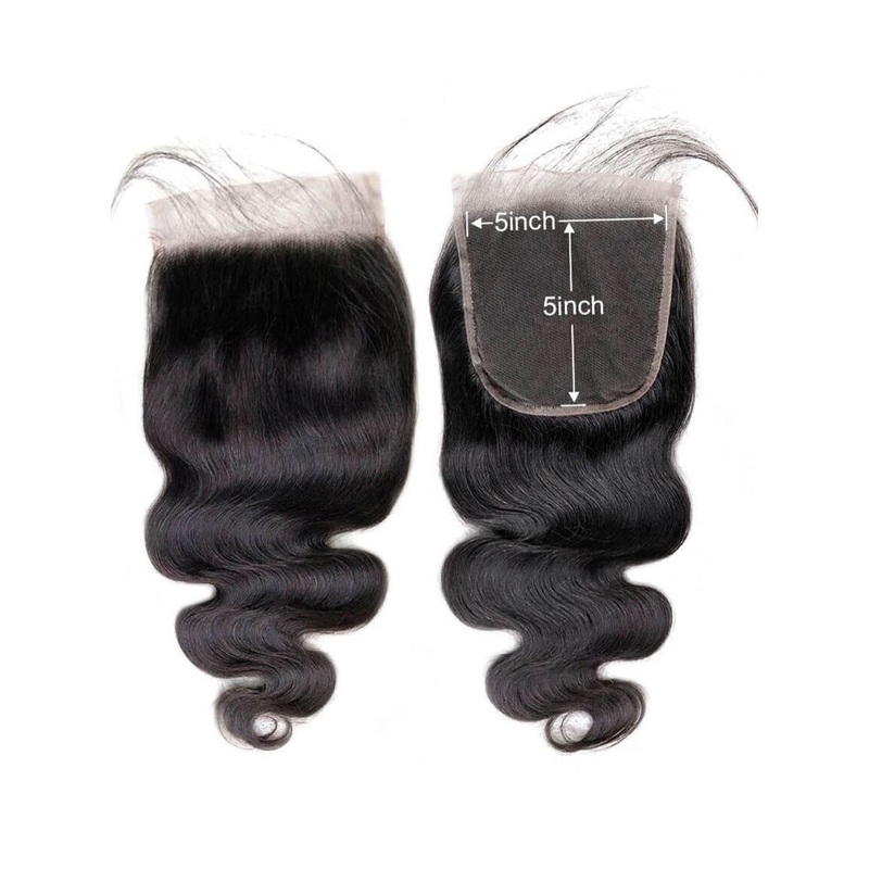 55 HD Lace Closure 1B Natural Black 14″ Straight