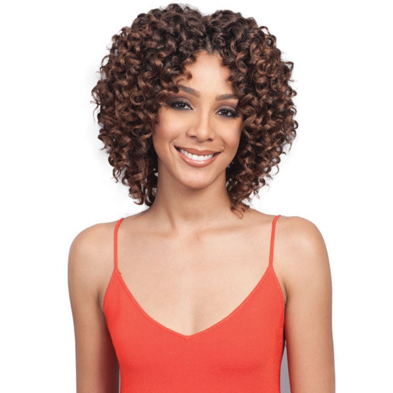 Bobbi Boss Synthetic Hair African Roots Braid Collection Crochet Braid 2X COSMO CURL 6 Inch 1B