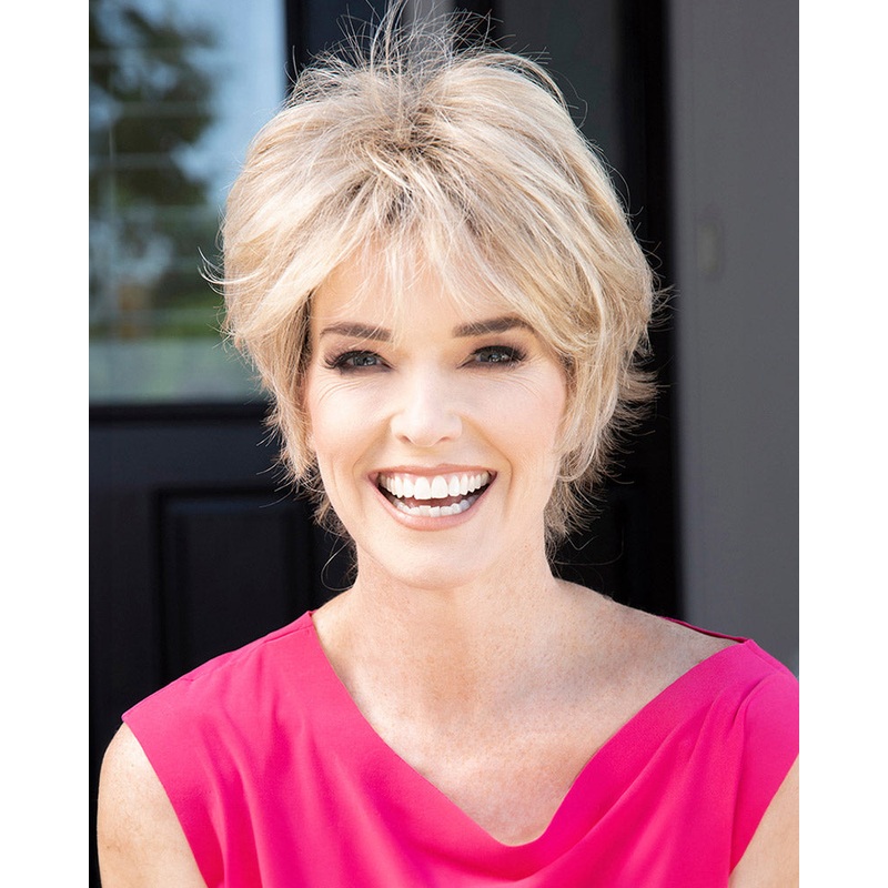 Flame (Exclusive) | Monofilament Crown Human Hair Blend Wig by Envy Amaretto N Cream