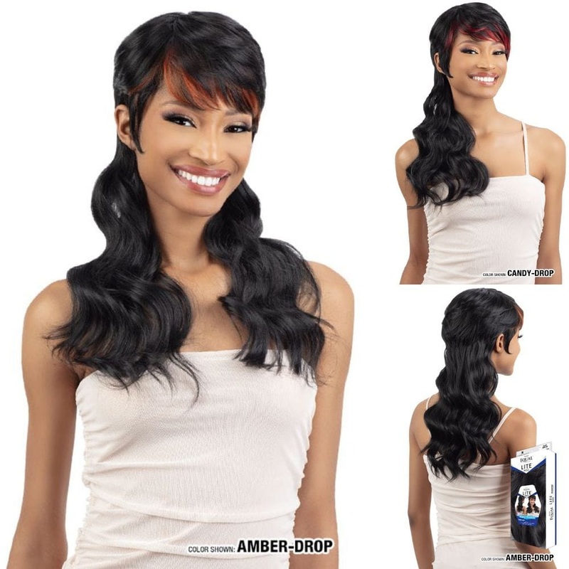 FreeTress Equal Synthetic Lite Wig – Wavy Mullet 1 JET BLACK