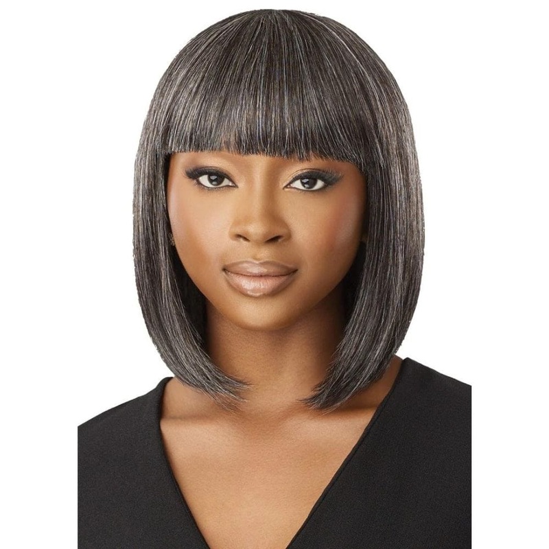 Outre Fab & Fly Human Hair Gray Glamour Wig – Deria NBLK