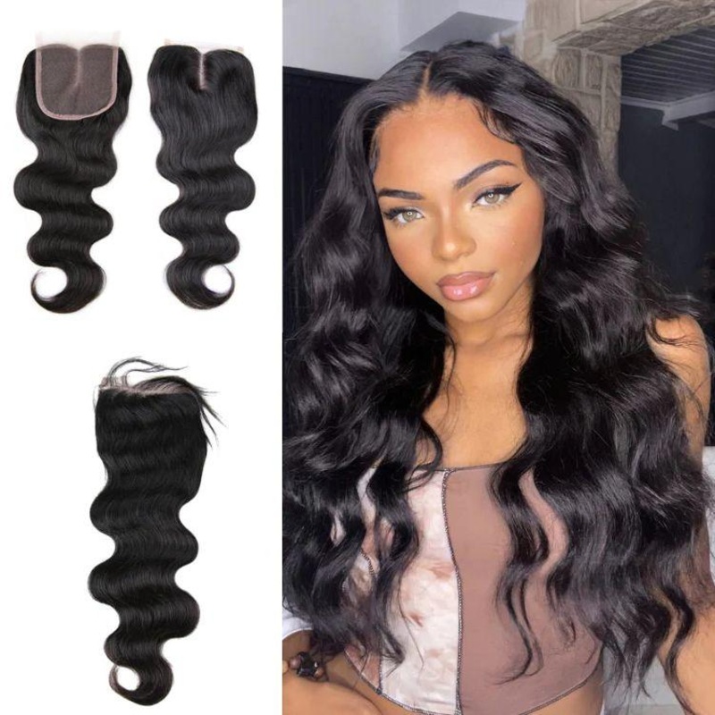 1pc Body Wave 4×4 Lace Closure 100% Human Hair 10