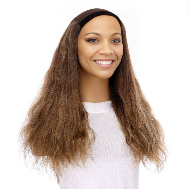 20″ HatFall Wig Light Brown Babylight Wavy Open Wefted