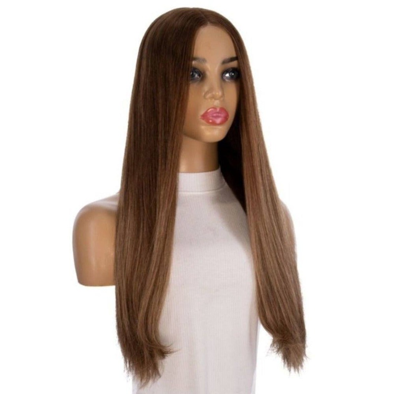 24″ Divine Lace Top Wig Light Brown Babylight w/ Rooting