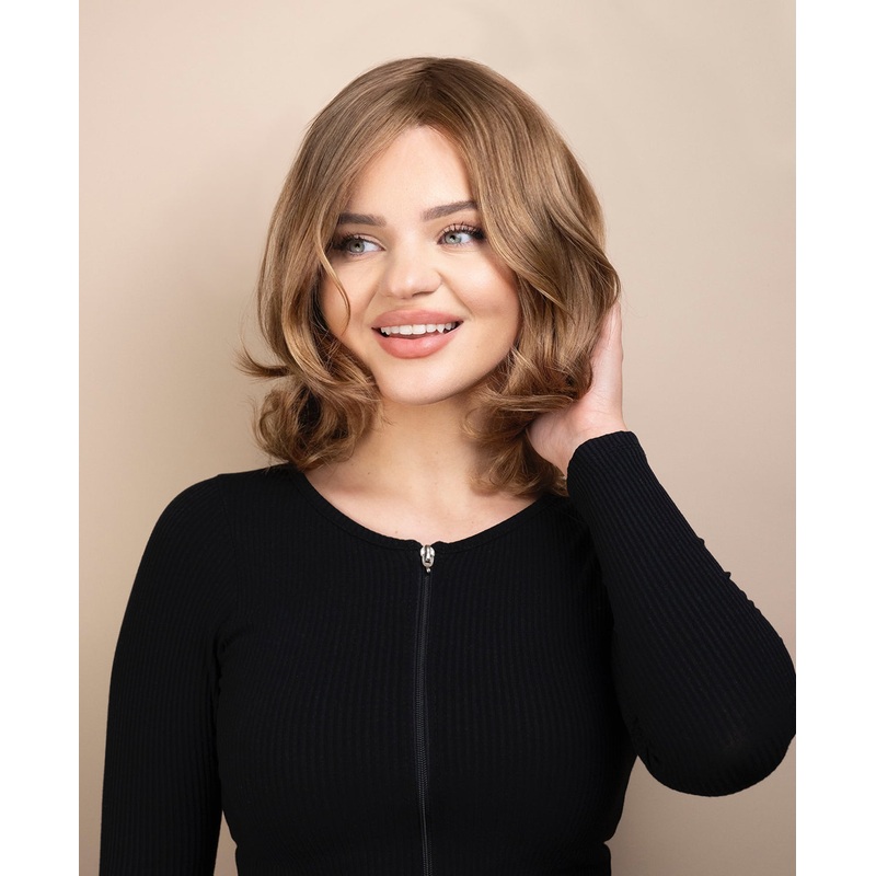 european virgin hair wig – 10″ medium blonde.