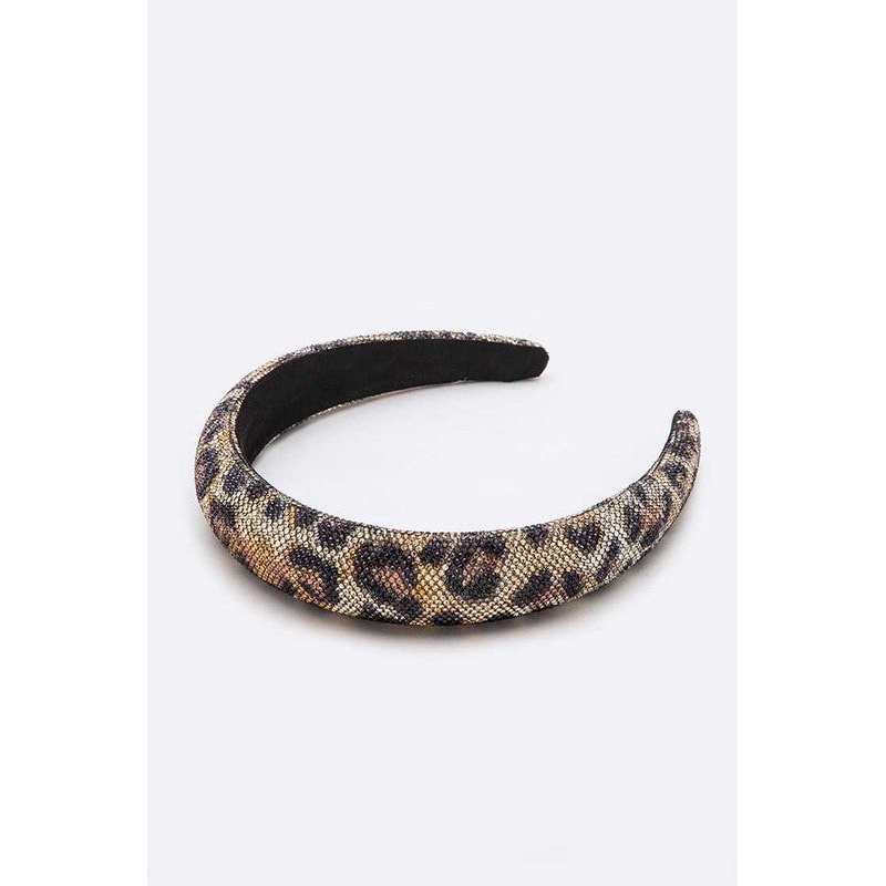 Leopard Crystal Full Stone Headband Leopard O/S