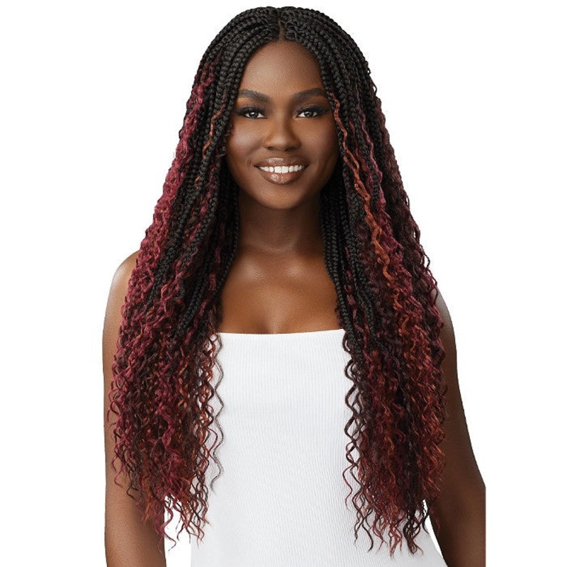 Outre X Pression Twisted Up Crochet Braid – 3X BOHO BOX BRAID 22″ 1