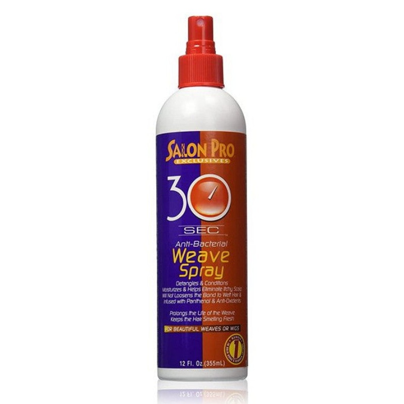 Salon Pro 30 Seconds Anti – Bacterial Weave Spray 12 oz