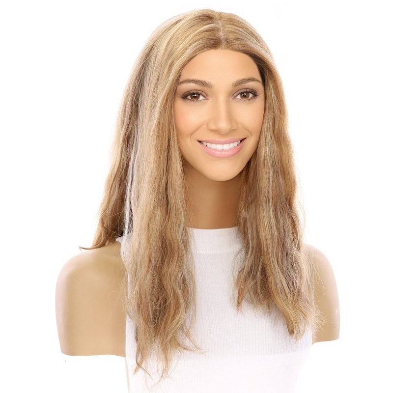 20″ Princess Silk Top Wig Medium Blonde Wavy Zig Zag Lace Front