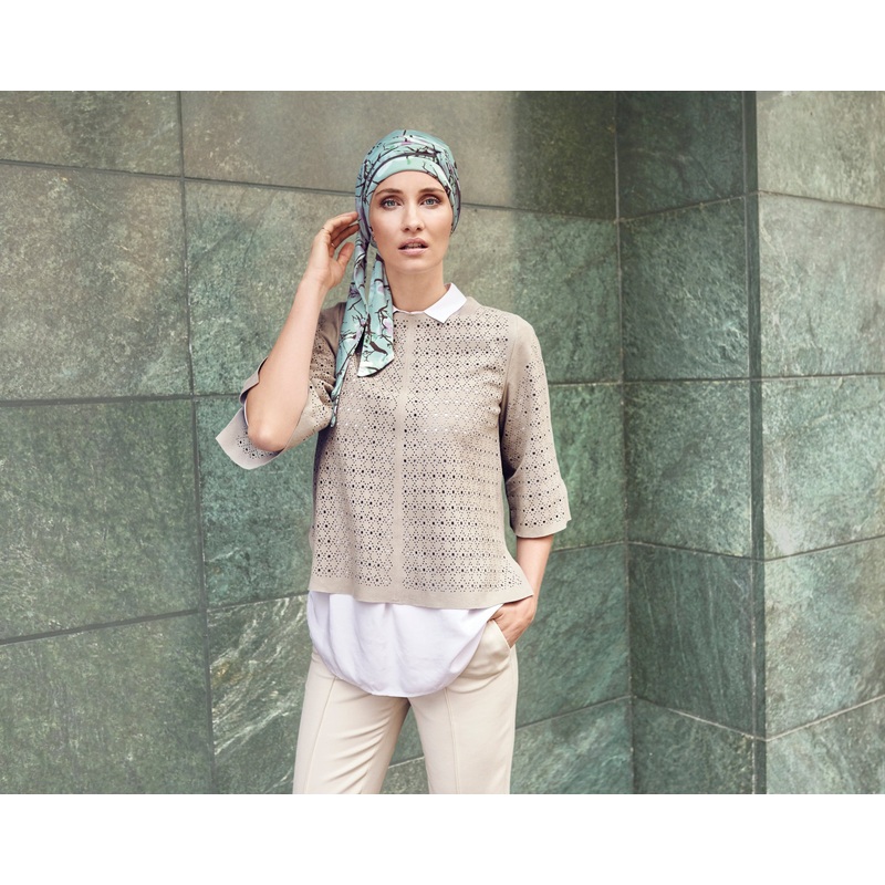 Akina Long Printed Scarf – 2109 Magnolia Beige