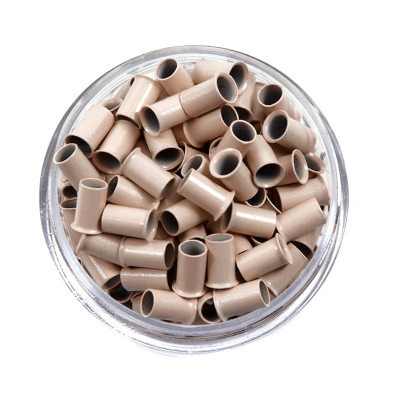 Eve Copper Micro Ring / Euro Lock Beads for Hair Extension – T-TYPE 200 Pcs (3/6 mm) Black