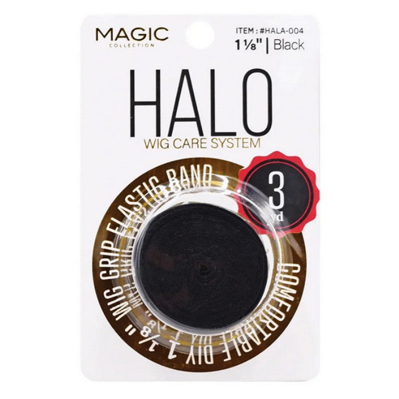 Magic Collection Halo Comfortable DIY Wig Grip Elastic Band 1 1/8″ BLACK