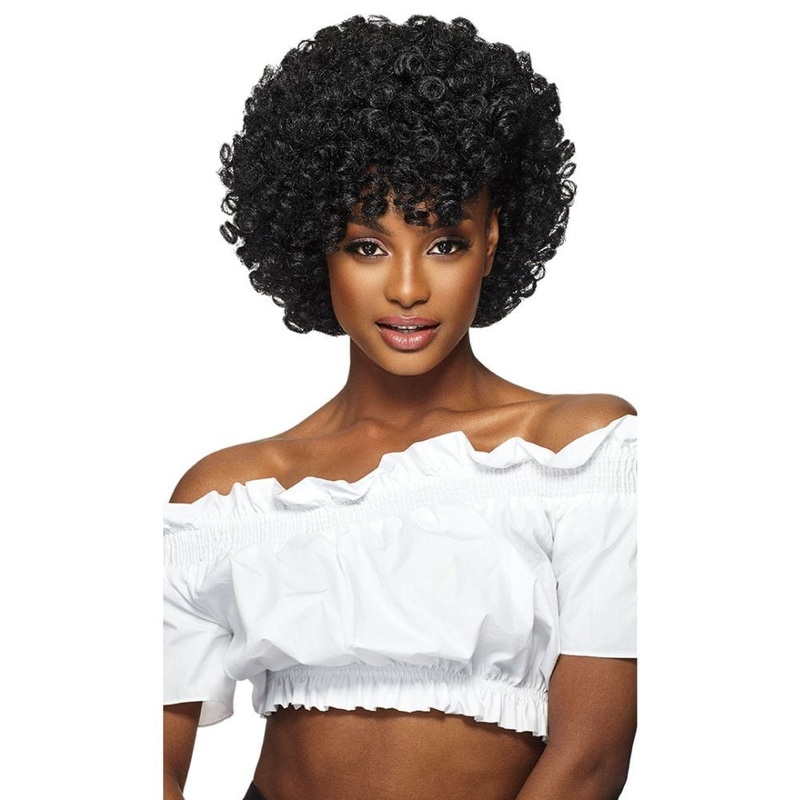 Outre X-Pression Pre-Looped Crochet Hair – Curlette Medium 10″ 1 JET BLACK