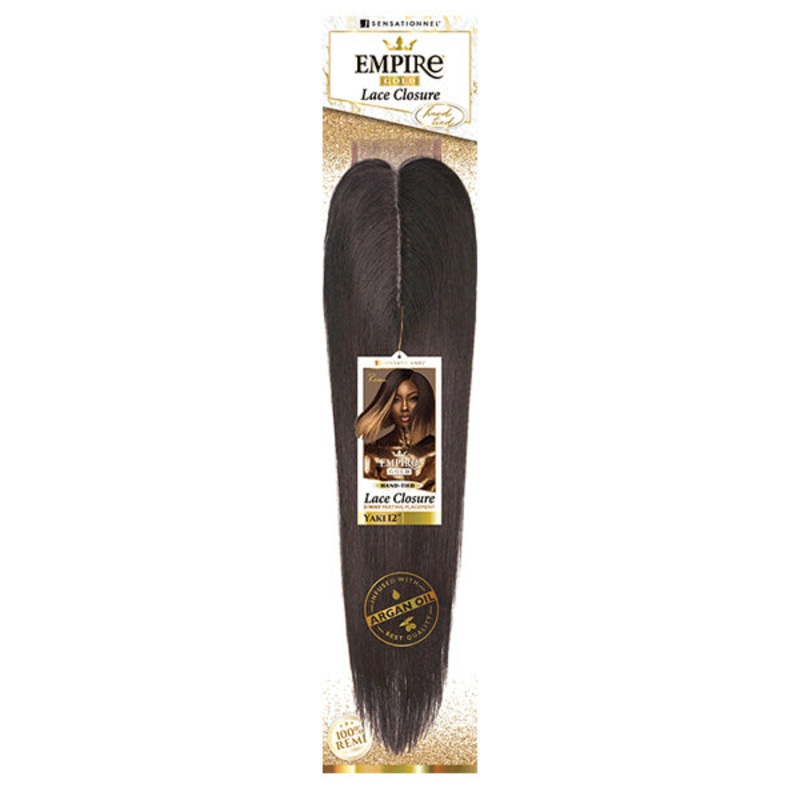 Sensationnel 100% Remi Empire Gold 3 Way Part Swiss Lace Closure – YAKI 12″ 1