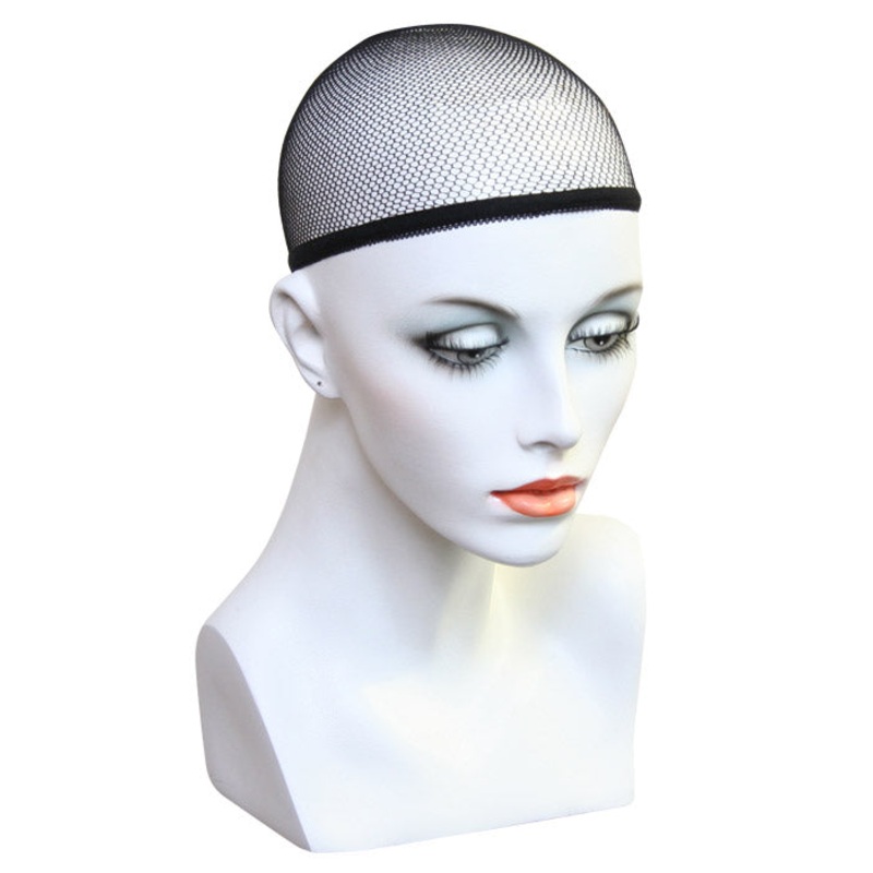 wig liner fishnet black 12 pack
