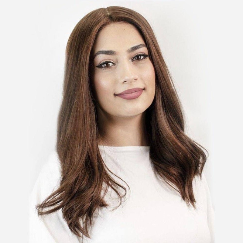 20″ Princess Silk Top Wig Auburn Zig Zag Lace Front