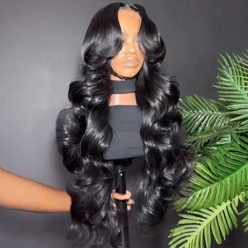 300% Density Face-Framing Curtain Bangs Body Wave Glueless 13×4 HD Lace Front Wigs Human Hair 14 5×5 Lace 180%
