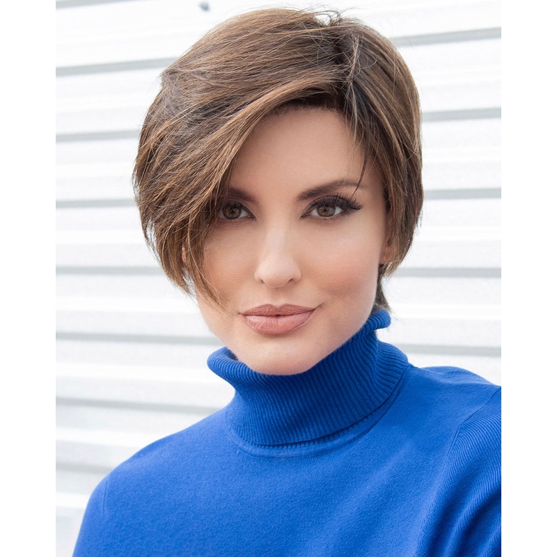 Billie (Exclusive) | Lace Front & Monofilament Top Human Hair Blend Wig by Envy Amaretto N Cream