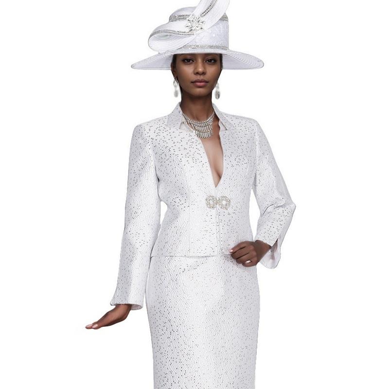 Brilliant Brocade Hat Metallic White OS