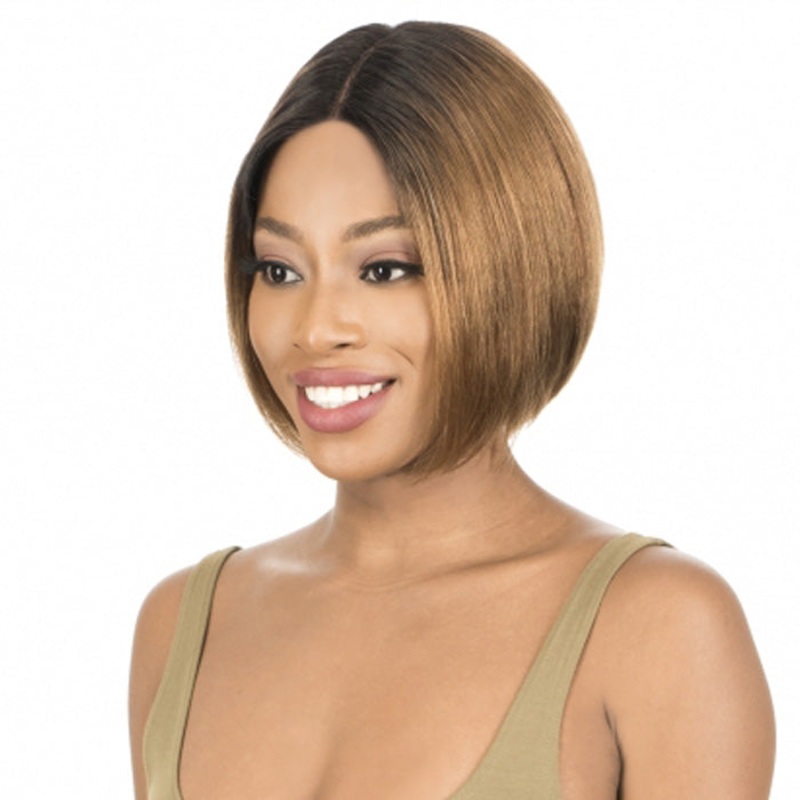 Chade Fashion Ali Brazilian 100% Human Hair 7A 5.5″ Deep Part Lace Wig 15 DYX_BROWN