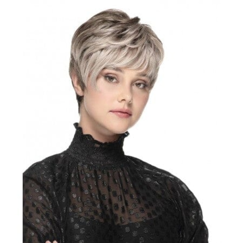 Chopped Pixie Wig by TressAllure 10/130R Bright Red Rooted Medium Brown