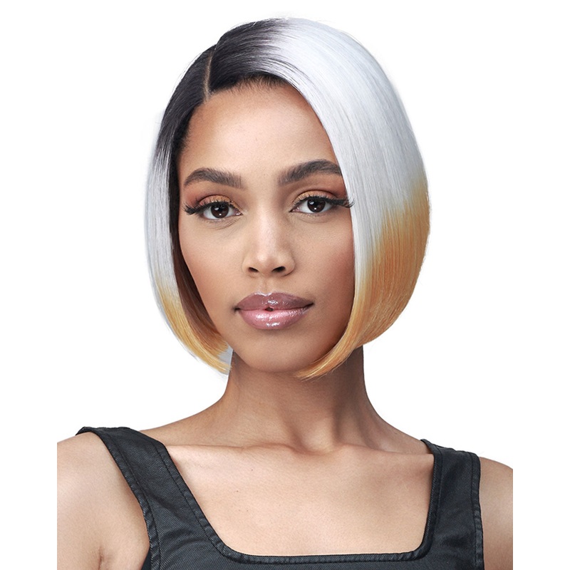 Keiona | Lace Front Synthetic Wig by Bobbi Boss 3T1B/Ash Grey