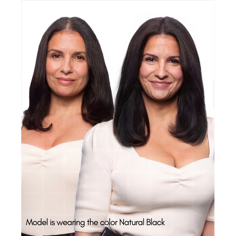 premium hair topper 14″ rooted blonde highlights.