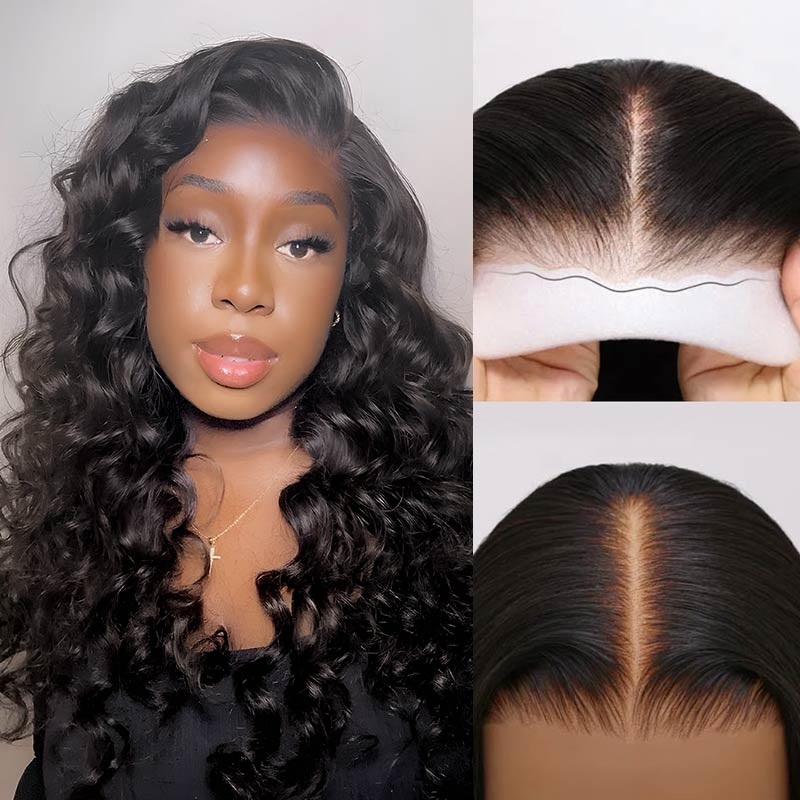QVR 7×5 Glueless Lace Body Wave Wig With Pre Plucked Hairline 100% Human Hair 16” 180%