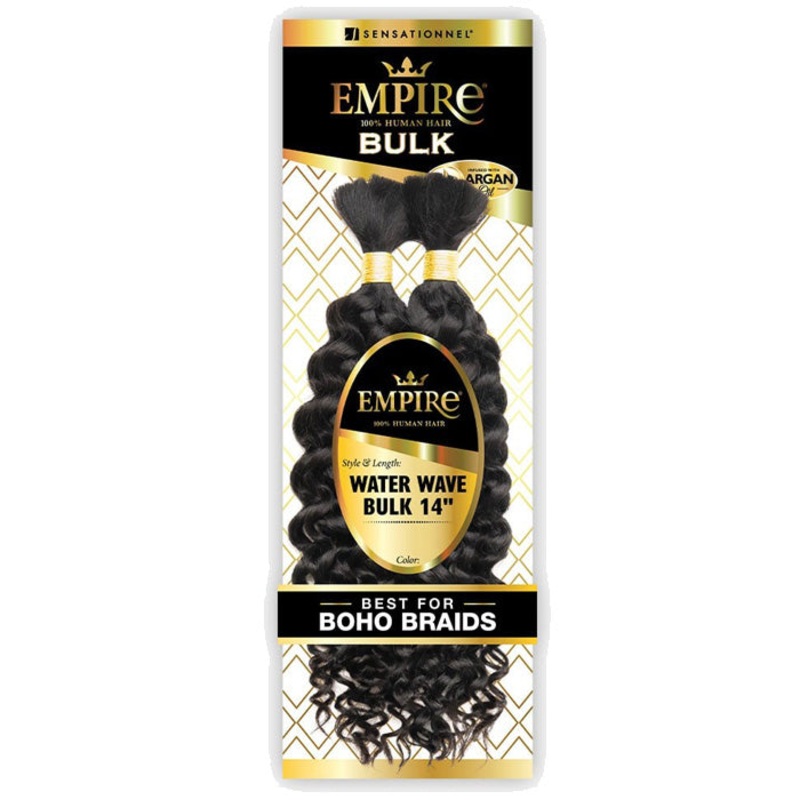 Sensationnel Empire 100% Human Hair Braids Bulk – WATER WAVE BULK 14″ 1