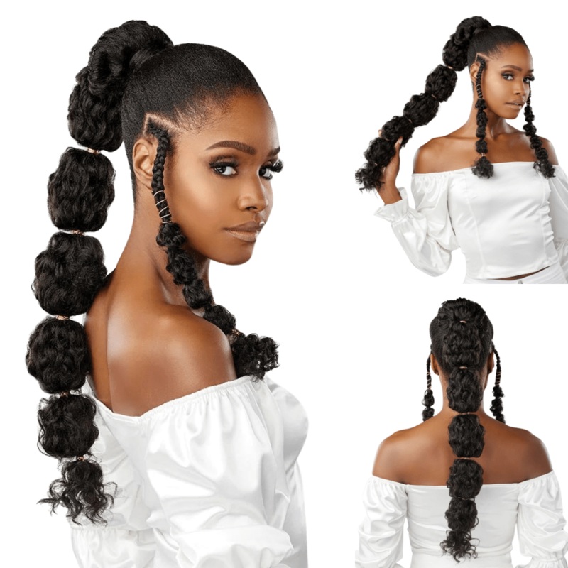 Sensationnel Synthetic Ponytail – Lulupony Wrap 7 1 JET BLACK