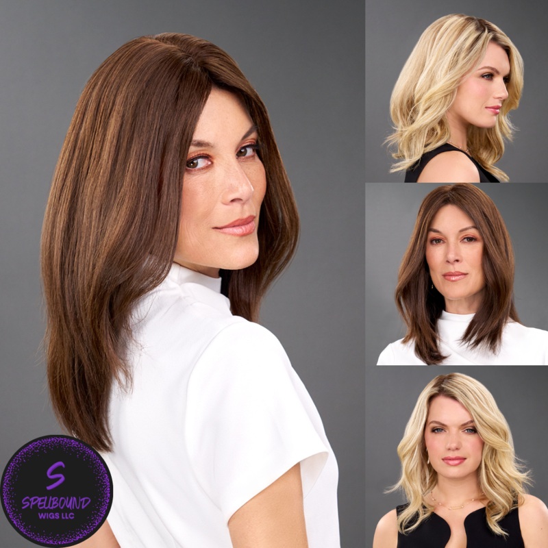 Top Flex 12″ Human Hair Topper – Human Hair Topper Collection by Jon Renau 1B HH – Hot Fudge