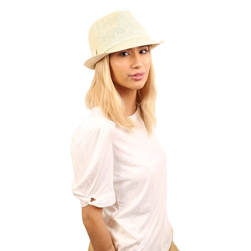 16″ HatFall Wig Beige Blonde Open Wefted