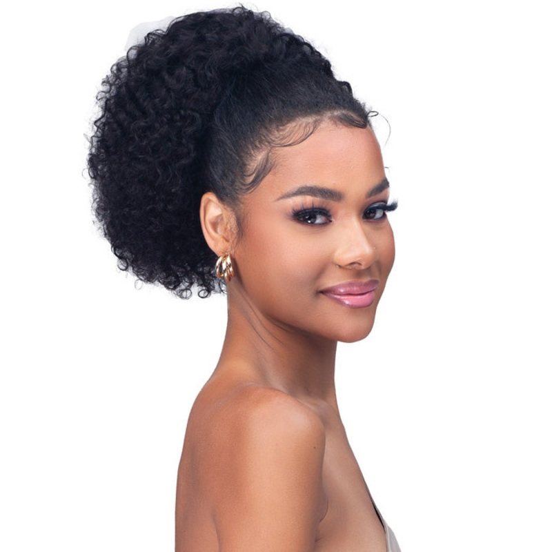 Bobbi Boss 100% Unprocessed Human Hair Drawstring Ponytail – HH-PT021 BOHEMIAN CURL 12 350