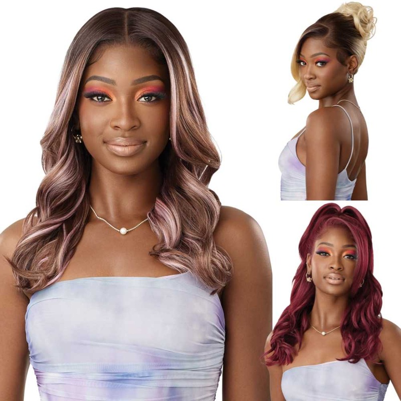 Outre Airtied Synthetic Fully Hand-Tied Wig – HHB-Natural Wave 20″ 1 JET BLACK
