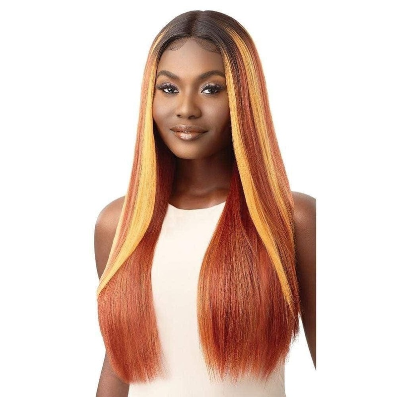 Outre Color Bomb Synthetic Lace Front Wig – Chara 1 JET BLACK