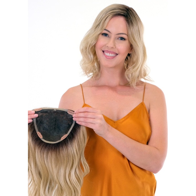 Premium 100% Handmade Topper 14 Wave by Belle Tress | Final Sale: No refunds or exchanges Bombshell Blonde