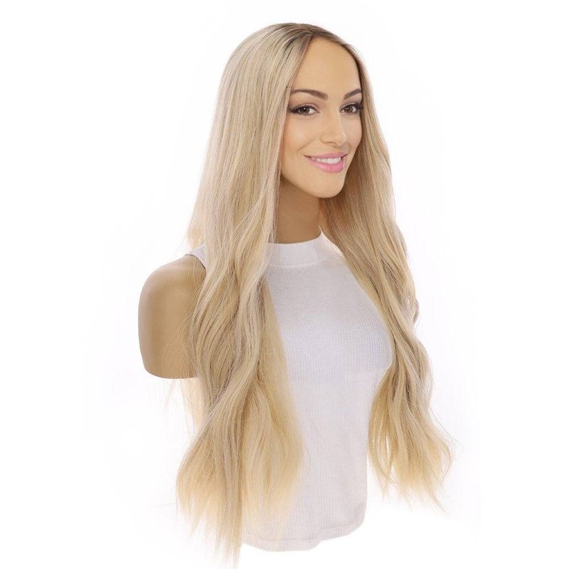 26″ Divine Lace Top Wig Beige Blonde Zig Zag Lace Front
