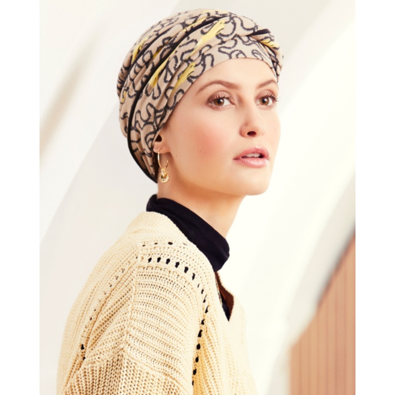 Emmy V Turban Black Matte N Shiny