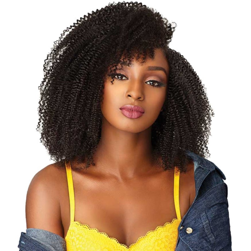 Sensationnel Human Hair Curls Kinks & CO Textured Clip In Extension – HH 3C CLIQUE 9PCS (14-18 Inch) 14 NATURAL