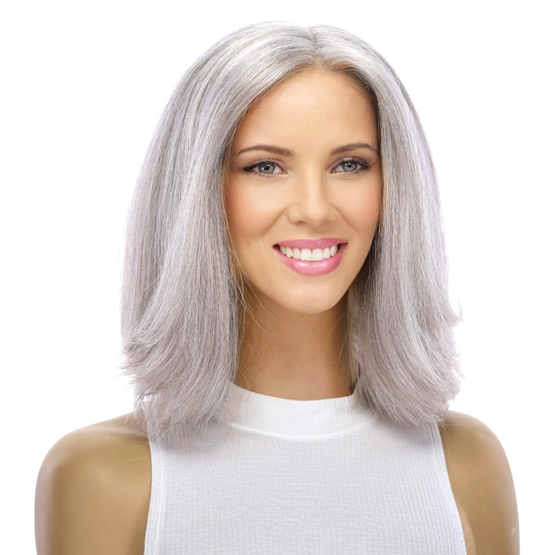 12″ Divine Lace Top Wig Snow Grey Zig Zag Lace Front