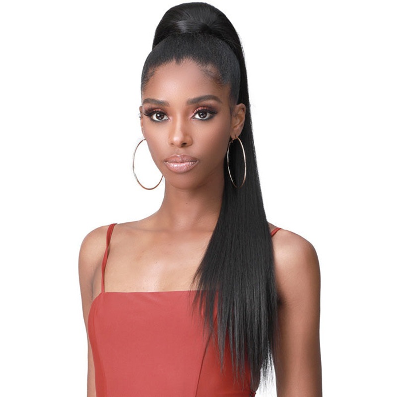 Bobbi Boss Human Hair Blend Tress Up Ponytail YAKY STRAIGHT 28″ TNAT/27613