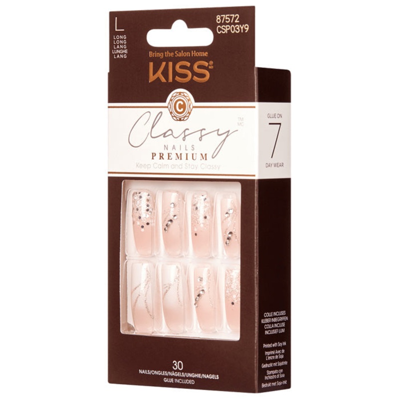 KISS Premium Classy Nails – Crystal Crown CRYSTAL CROWN