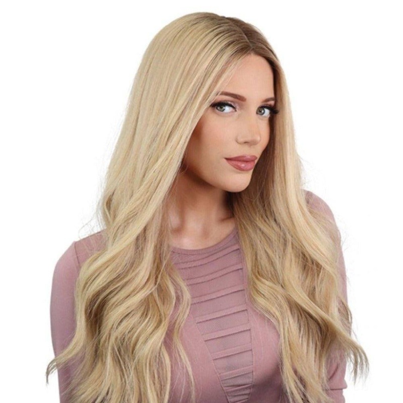 24″ Divine Lace Top Wig Ash Blonde Zig Zag Lace Front