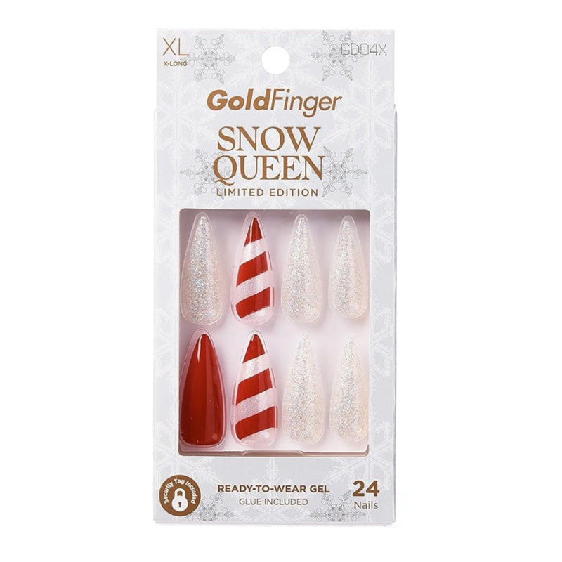 Kiss GoldFinger Snow Queen Limited Edition 24 Nails – Be Jolly BE JOLLY