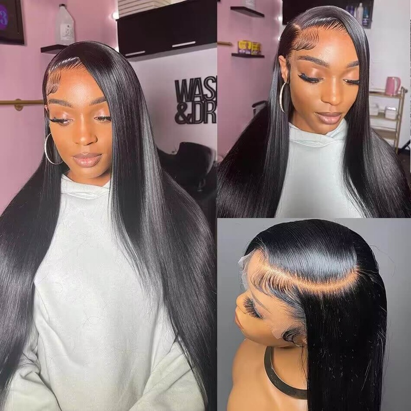 SKINLIKE HD Lace Frontal Wig 13×6 Ultra-Fitted Full Frontal Straight Human Hair Wigs With Pre Bleached Small Knots 12 13×6 Lace 150%