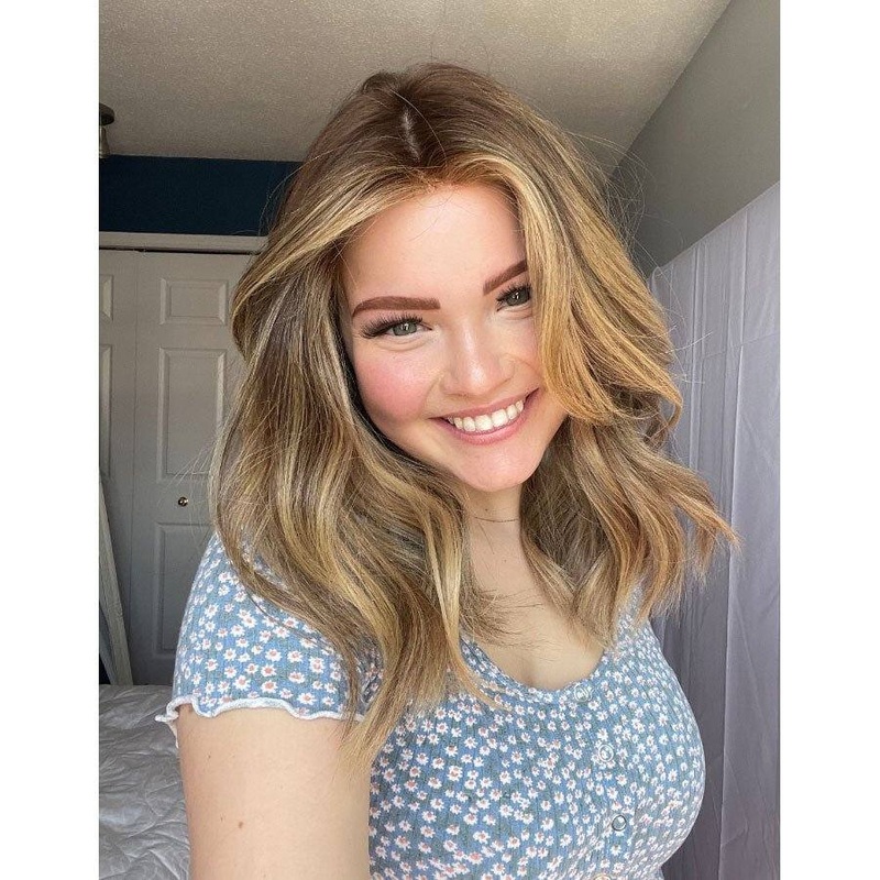 16″ Luxe Silk Top Wig #6 Neutral Medium Brown w/ Balayage