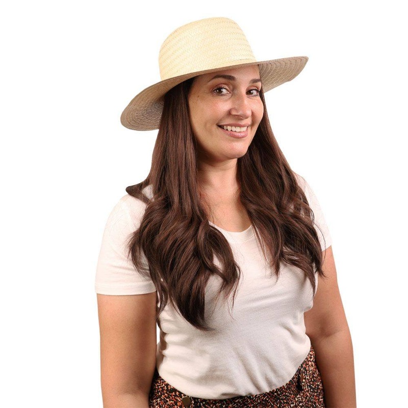 24″ HatFall Wig Auburn Open Wefted