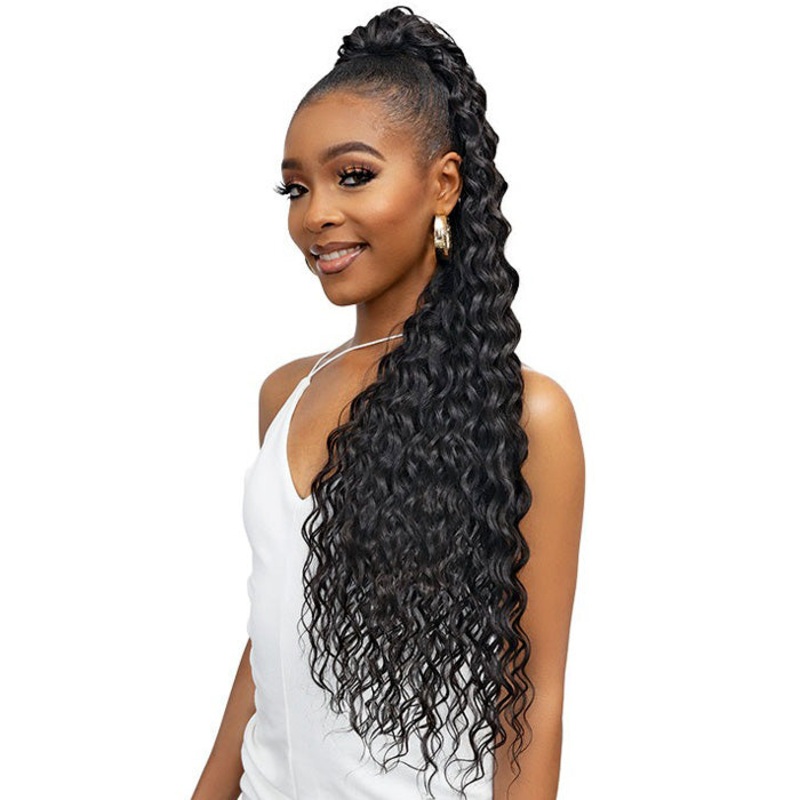 Janet Collection Remy Illusion Ponytail – WAVE 32″ 1