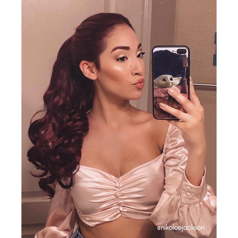 ponytail – cherry red. 14 inches