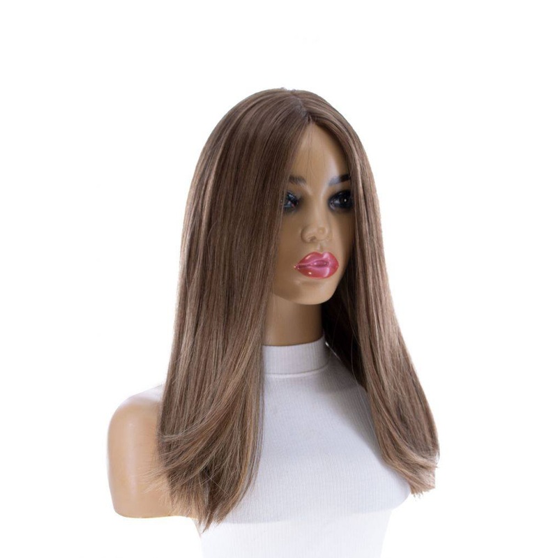 19″ Nicole Silk Top Wig Light Brown Babylight Zig Zag Lace Front